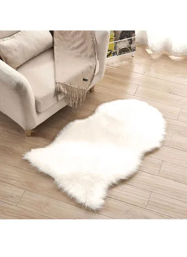 45x60cm Ultra Soft Acrylic Faux Sheepskin Fur Shaggy Rug  