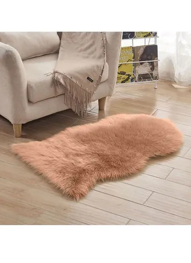 45x60cm Ultra Soft Acrylic Faux Sheepskin Fur Shaggy Rug  