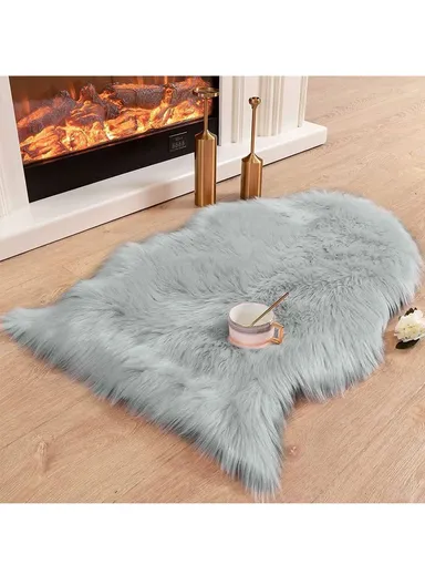 45x60cm Ultra Soft Acrylic Faux Sheepskin Fur Shaggy Rug  