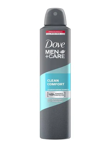 Clean Comfort Deodorant 1/4 Moisturiser Technology 48H Powerful Protection With Anti- Perspirant/ Anti- Transparent 250ML For Men