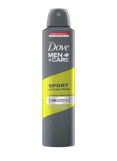 Sport Active + Fresh Deodorant 1/4 Moisturiser Technology 48H Powerful Protection With Anti- Perspirant/ Anti- Transparent 250ML For Men