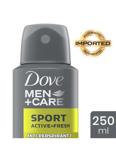 Sport Active + Fresh Deodorant 1/4 Moisturiser Technology 48H Powerful Protection With Anti- Perspirant/ Anti- Transparent 250ML For Men