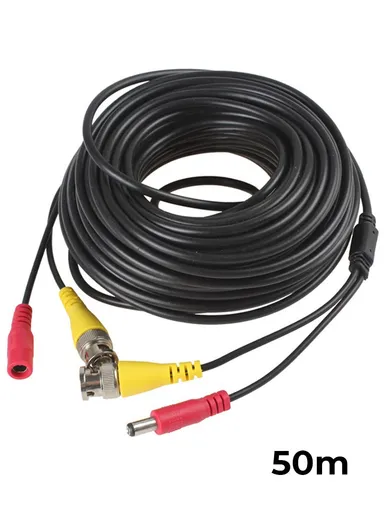 CCTV Cable With BNC &amp; DC - 50m