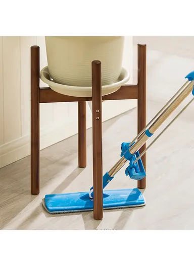 Bamboo Wood Indoor Plant Flower Stand (L28 x W28 x H33)cm - S