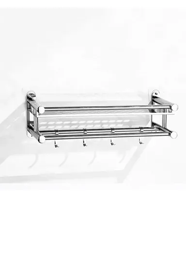 40cm 1 Layer Stainless Steel Bathroom Shampoo Storage Shelf