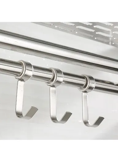 40cm 1 Layer Stainless Steel Bathroom Shampoo Storage Shelf