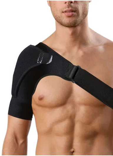 Recovery Shoulder Brace Adjustable Sleeve With Pressure Pad