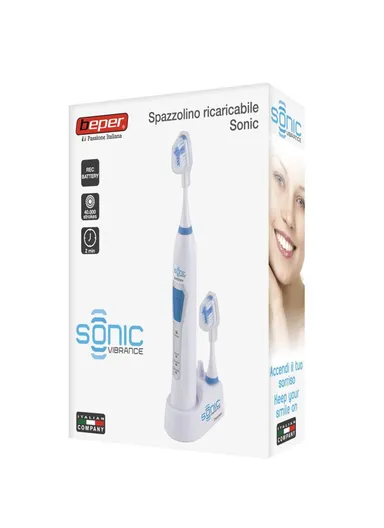  2W Rechargeable Sonic Toothbrush With 2 Heads
