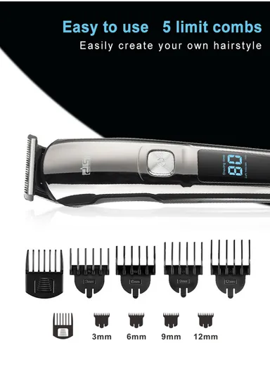 5W 11-In-1 Rechargeable Multi-Functional Digital Display All Over Body Hair Trimmer With 2 Speeds 90350