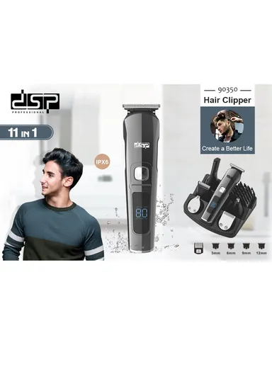 5W 11-In-1 Rechargeable Multi-Functional Digital Display All Over Body Hair Trimmer With 2 Speeds 90350