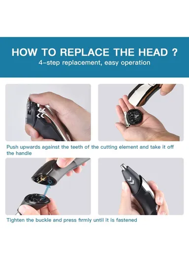 5W 11-In-1 Rechargeable Multi-Functional Digital Display All Over Body Hair Trimmer With 2 Speeds 90350