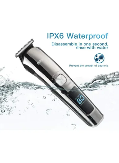 5W 11-In-1 Rechargeable Multi-Functional Digital Display All Over Body Hair Trimmer With 2 Speeds 90350