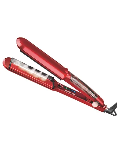 80W Professional Hair Straightener With LED Display &amp; Adjustable Temperature 10242 - Red
