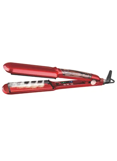 80W Professional Hair Straightener With LED Display &amp; Adjustable Temperature 10242 - Red