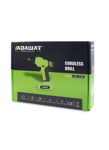 12V 1500mAh Front &amp; Reverse Built-In Battery &amp; LED Light Cordless Drill AD-120