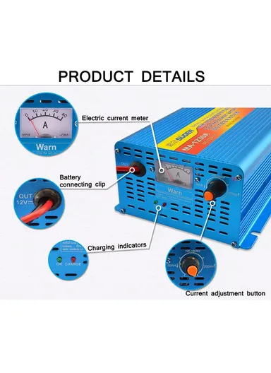 12V 30A Battery Charger Smart Solar Universal Car Battery Charger MA-1230A