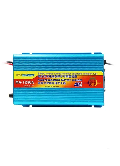 Suoer 12V 40A Battery Charger Smart Solar Universal Car Battery Charger MA-1240A
