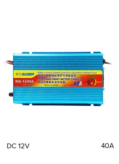 Suoer 12V 40A Battery Charger Smart Solar Universal Car Battery Charger MA-1240A
