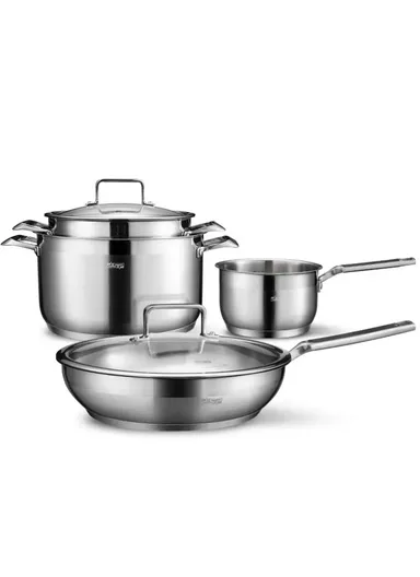 7 PCS 24/28CM CASSEROLE + 16CM SAUCE PAN + 28CM FRY PAN Stainless Steel Multi-Cookware Set CS002-S01