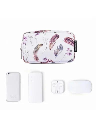 Multi-Use Waterproof PU Leather Digital Accessories &amp; Cable Organizer Storage Bag H9-S11 (L20cm x W12cm x H7)cm