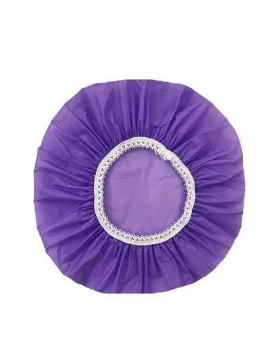 Waterproof Elastic Bathing Shower Cap - Purple