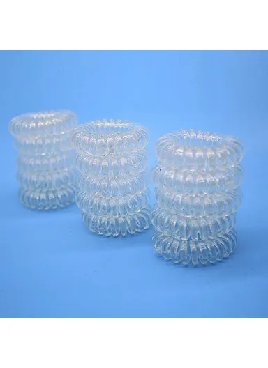10 Pcs Women Elastic Hairbands Set - Transparent