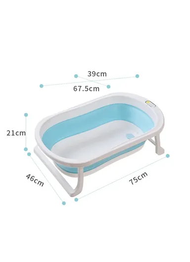 Water Temperature Display Foldable Baby Bath Tub - Pink