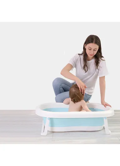Water Temperature Display Foldable Baby Bath Tub - Pink