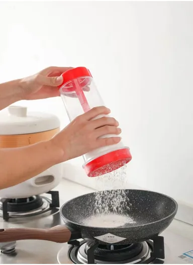 Semi-Automatic Hand-Held Plastic Rotating Flour Sifter