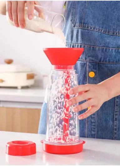 Semi-Automatic Hand-Held Plastic Rotating Flour Sifter