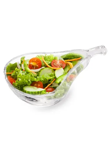 Exotic Glass Salad Bowl With Handle