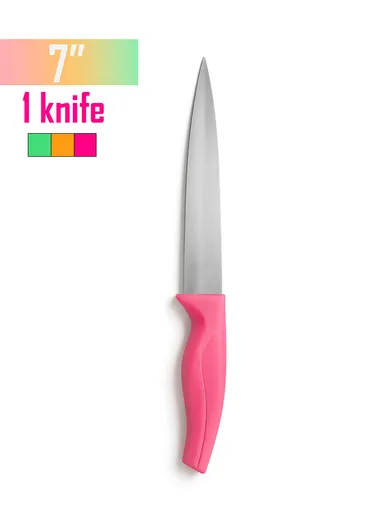 7'' Hard Durable Plastic Handle Stainless Steel Kitchen Knife 
