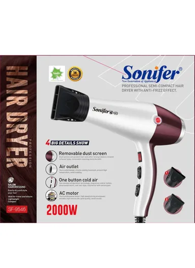 2000W Professional Semi-Compact Hair Dryer SF-9546