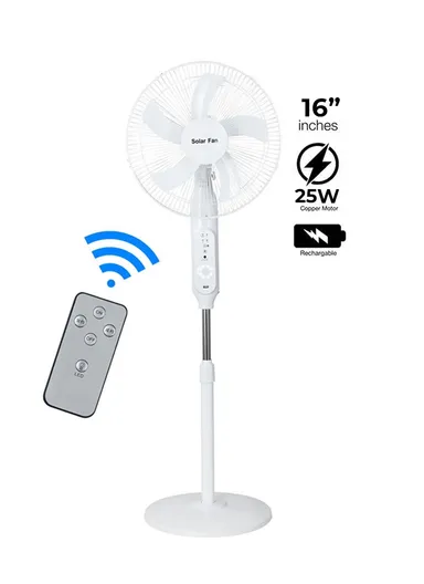 16" 25W 18000mAh Ternary Lithium Rechargeable Fan With Remote Control