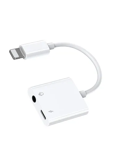 Call-Supporting Lightning To 3.5mm Audio &amp; Lightning Charging Converter Adapter S-Y105