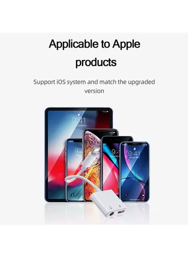 Call-Supporting Lightning To 3.5mm Audio &amp; Lightning Charging Converter Adapter S-Y105