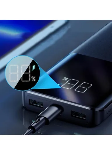 10000mAh 22.5W LED Display QC3.0 &amp; PD3.0 Fast Charging Power Bank JR-QP191 - Black