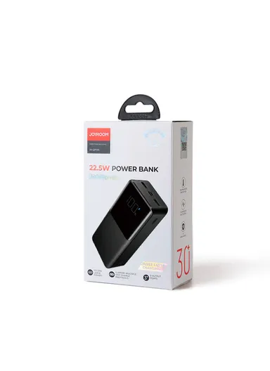22.5W 30000mAh QC3.0 &amp; PD3.0 Dual Input 3-Way Output Power Bank JR-QP193 - Black