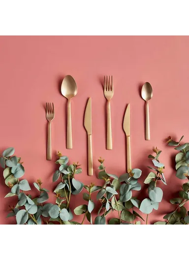 6 Pieces Large Dinner Fork - Gold