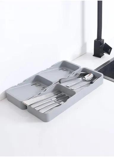 Cutlery Holder &amp; Organizer Compact Design Stores Spoons Forks Knives (L29 x W13 x H4.5)cm