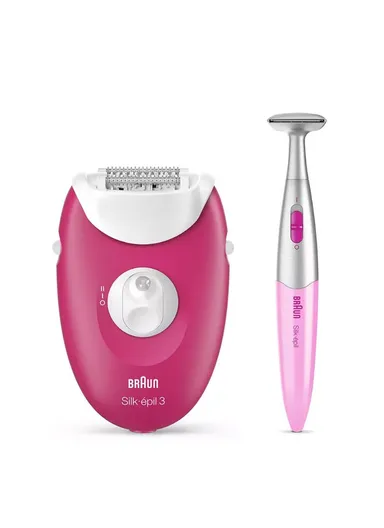 Braun 7W Silk-Epil 3 Bodyand Face Trimmer Epilator SE3420