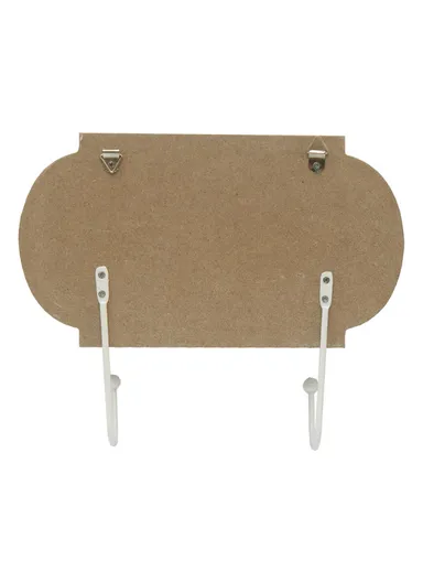 2 Single Wall Mount Hooks Wood Metal Alloy For Coat, Scarf (L5 x W22 x H19)cm