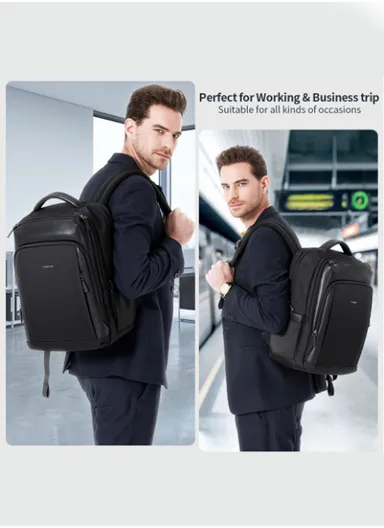 15.6″ Laptop Waterproof &amp; Anti-Theft Business Travel Backpack T-B9110 - Black