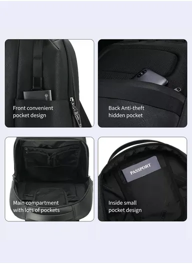 15.6″ TSA Lock Waterproof &amp; Anti-Theft Business Travel Laptop Backpack T-B9050