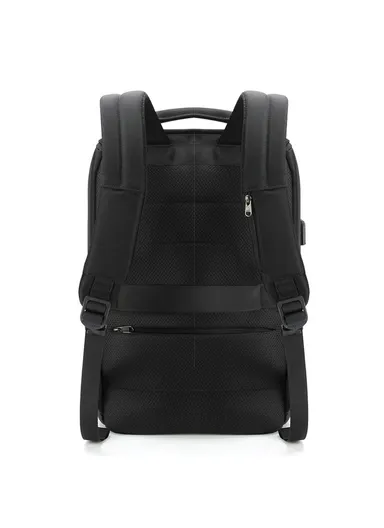 15.6" Waterproof Nylon Polyester 180° Fully Open Anti-Theft USB Port Water Bottle Side Pockets Laptop Office Business Backpack With USB-A Cable &amp; TSA Lock T-B3962 (W40 x D18 x H48)cm