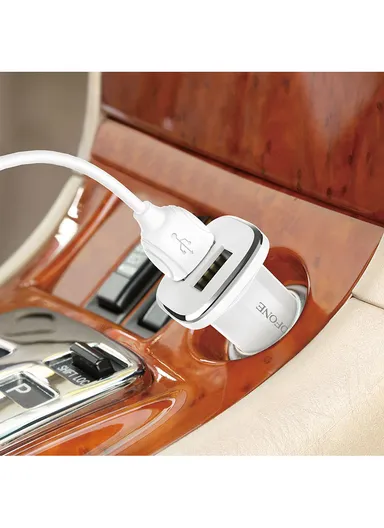 18W 3A QC3.0 USB To Micro USB Car Charger With Cable BZ12A