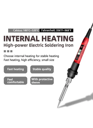 17 Pcs 60W Adjustable Electric Soldering Iron Kit With Replaceable Welding Head Electronic Repair Set SL102