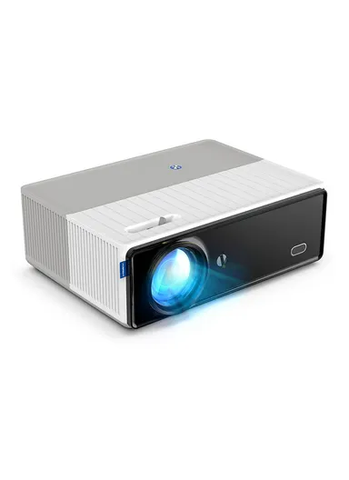 4K, WiFi, Speaker, 6000 Lumens Mini HD 1080P Projector LCD+LED Large Screen 100-inch Projector for Office Home Theater D5000