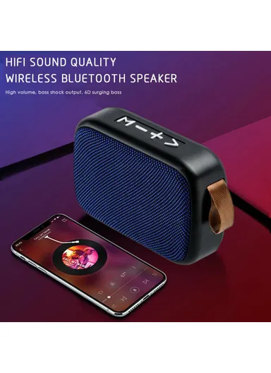 3W 400mAh Cloth Portable Mini Speaker Bluetooth Speaker Deep Bass Sound Box Speaker G2 (L8 x W12 x T3.5)cm - Red