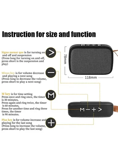 3W 400mAh Cloth Portable Mini Speaker Bluetooth Speaker Deep Bass Sound Box Speaker G2 (L8 x W12 x T3.5)cm - Red